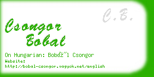 csongor bobal business card